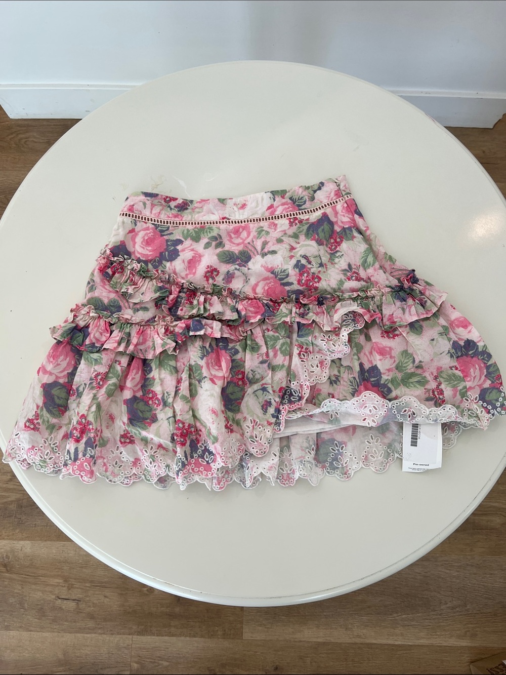 Floral Ruffle Mini Skirt - Pink